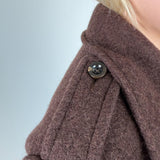 Kurtka zimowa ÉLLE WOOL Brązowa